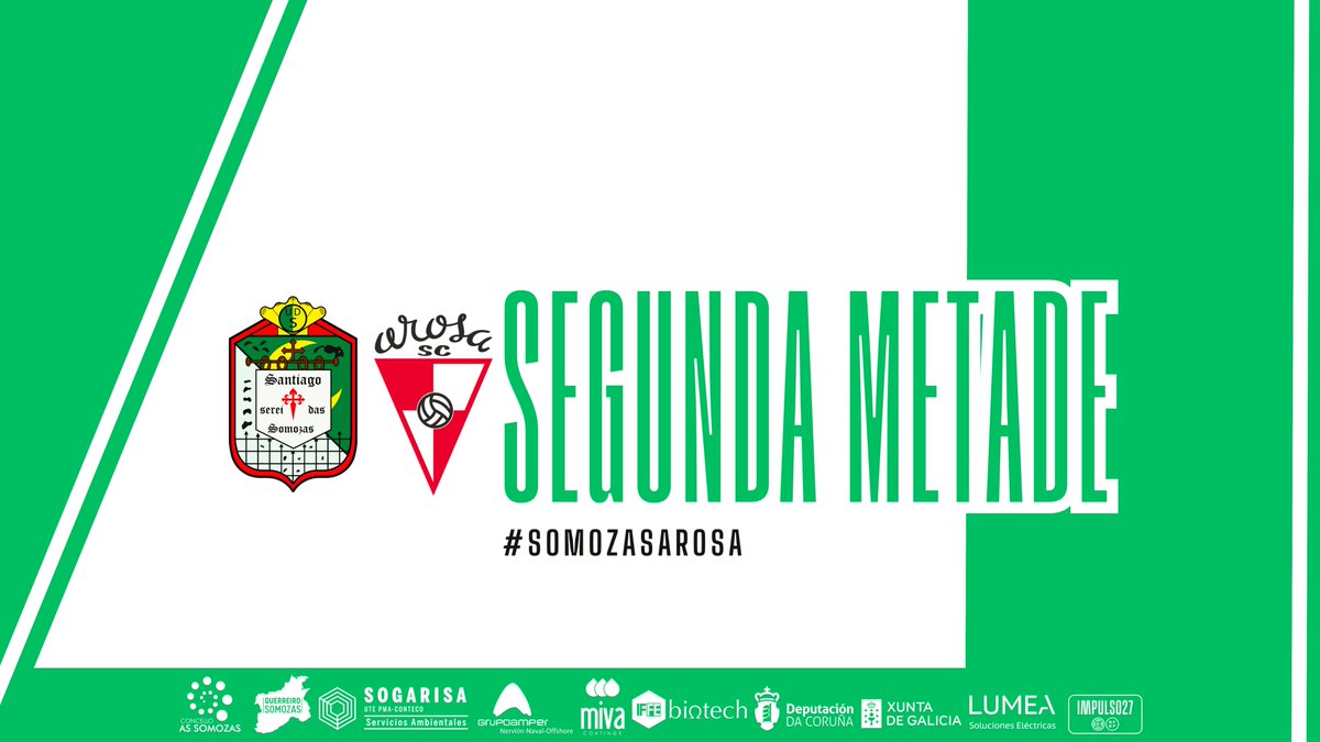 46' | En marcha a segunda metade Somozas 0 - 0 @ArosaSCOficial #UDSomozas | #SomozasArosa | #TerceraRFEF