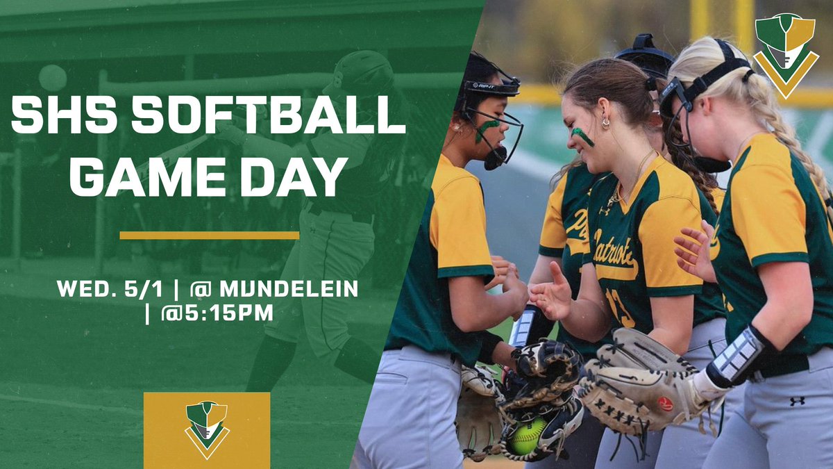 The girls softball team is in action tonight, 5/1 at Mundelein, where they will take on the Mustangs in a conference matchup. First pitch is at 5:15 pm. @shspatriot @stevensonhs @patsoftball #patriotpride