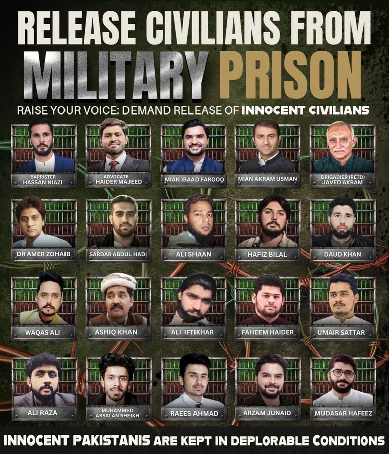 بہت ہی دُکھ اور افسوس کی بات ہے، اٹارنی جنرل پاکستان نے سپریم کورٹ میں بیان دیا تھا کے تمام ملٹری قیدیوں کی ہر ہفتے اہلِ خانہ سے ملاقات ہوتی ہے! آج پتہ چلا ہے کے صرف لاہور کے ۲۸ قیدیوں کی ہر جمعرات ملاقات ہوتی ہے! باقی شہروں میں ۲-۳ مہینے بعد کال آتی ہے یا ملاقات ہوتی ہے!…