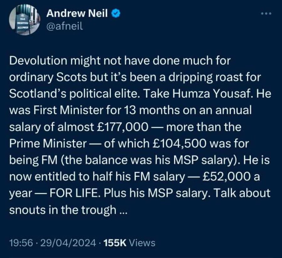 The all round ghastly Andrew Neil deleted this pathetic nonsense too. How the so called “mighty” fall, buried under their self hatred & shame for themselves & the country of their birth. Scotland deserves much better. Let’s unite & go forward with the normality of Indy for Scots