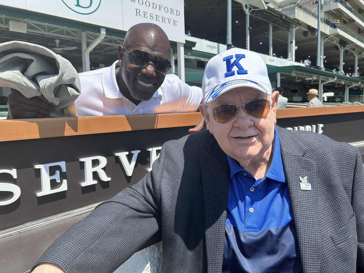 Tony Delk and Oscar Combs at Churchill Downs.