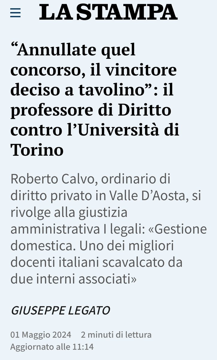 Vedo che i professori universitari italiani che son sempre dalla parte della pace, degli studenti che protestano, di hamas, di putin, degli ayatollah quando si tratta di loro e dei concorsi per entrare in cattedra restano sempre i soliti baroni con i vassalli modello medio evo