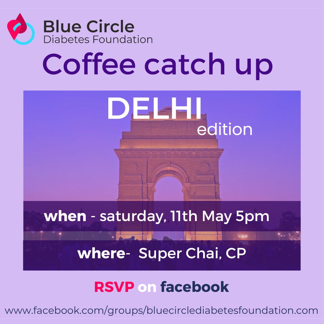 ☕ Delhi friends with all types of diabetes, let's catch up on Saturday 11th May 5PM! ☕Click and press 'Going': fb.me/e/5iYrdRUFn ☕Any questions? Ask on our Facebook community, Diabetes Support Network - India ☕Super Chai, Connaught Place maps.app.goo.gl/tyYnrMijR469rD…