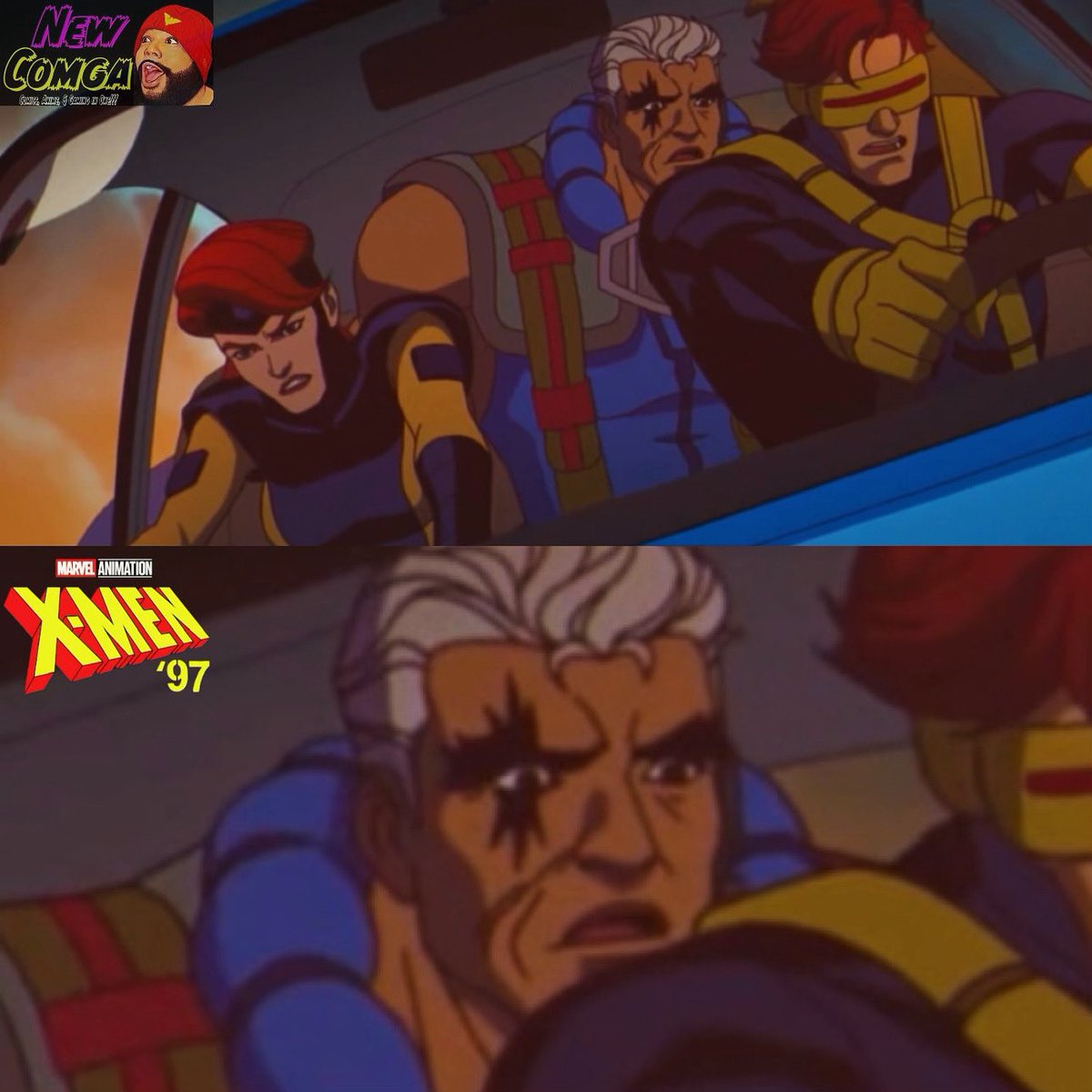 Cables face when they came out the Blackbird in the Porsche had me in tears 😭 
This the first time a child drives with their parent and their parent acting a ass behind the wheel

#Xmen #Xmen97 #Cable #Cyclops #JeanGrey