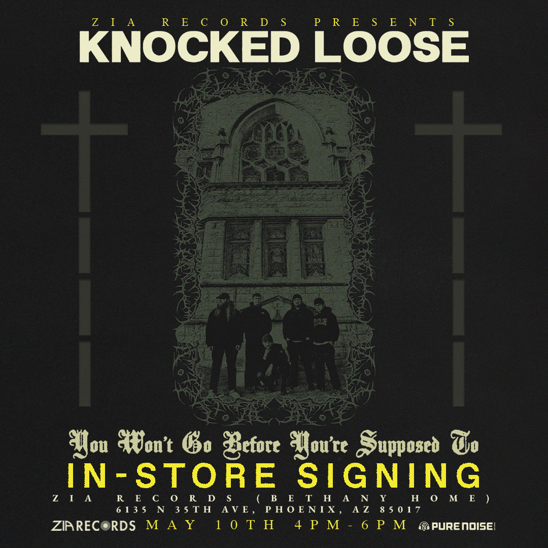 PHOENIX! Join us for a very special RELEASE DAY in-store signing with @knockedloose! Friday, May 10th from 4-6pm at our Bethany Home location! Wristbands required! More info here: tinyurl.com/mru3ryzv