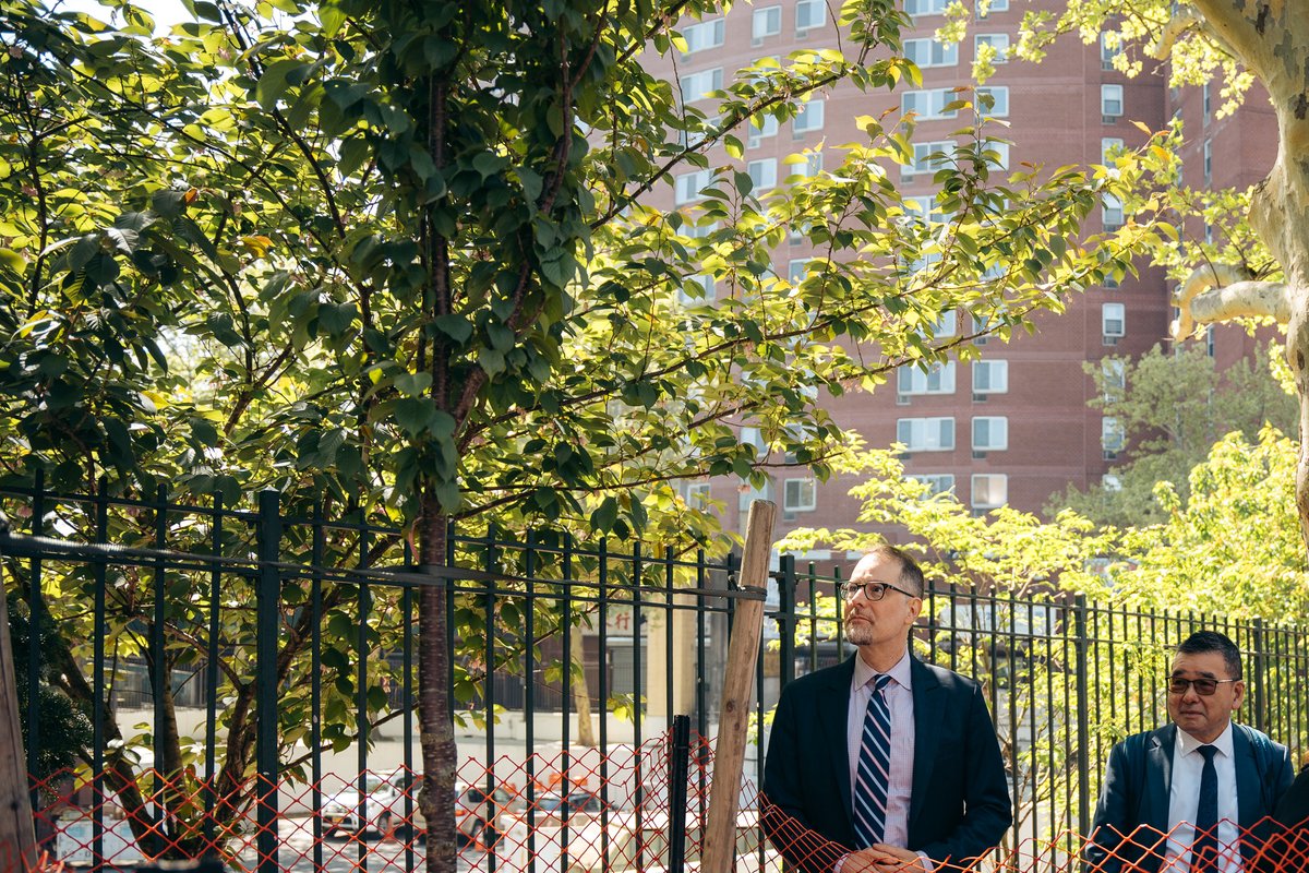 We're kicking off AAPI Heritage Month by planting trees in Chinatown! Trees are vital to fighting climate change, protecting neighborhoods, and creating a more just city. 🌳 🌸 Thanks to the Chinatown East Neighborhood Council for their partnership. #AAPIHeritageMonth