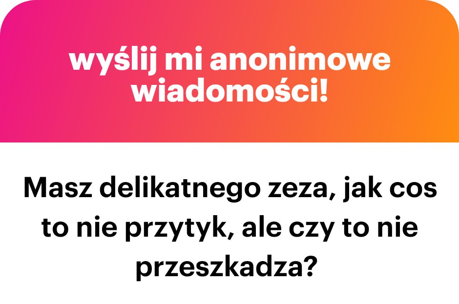 Wiem, od dziecka ucieka mi jedno oko do środka, ale jest to mało widoczne. I nie, nie przeszkadza mi to 😁