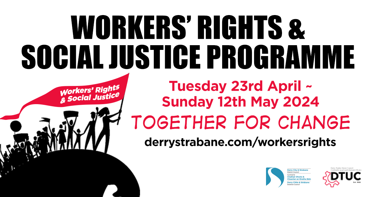 Join us tomorrow night at 7pm for a meeting on need for a Real Living Wage with Mary McManus from the Real Living Wage Foundation and Becca Bor of NI Anti Poverty Network. 📍 St Columb’s Hall (Orchard St entrance) 📅 Thursday 2nd May 🕜 7.00pm