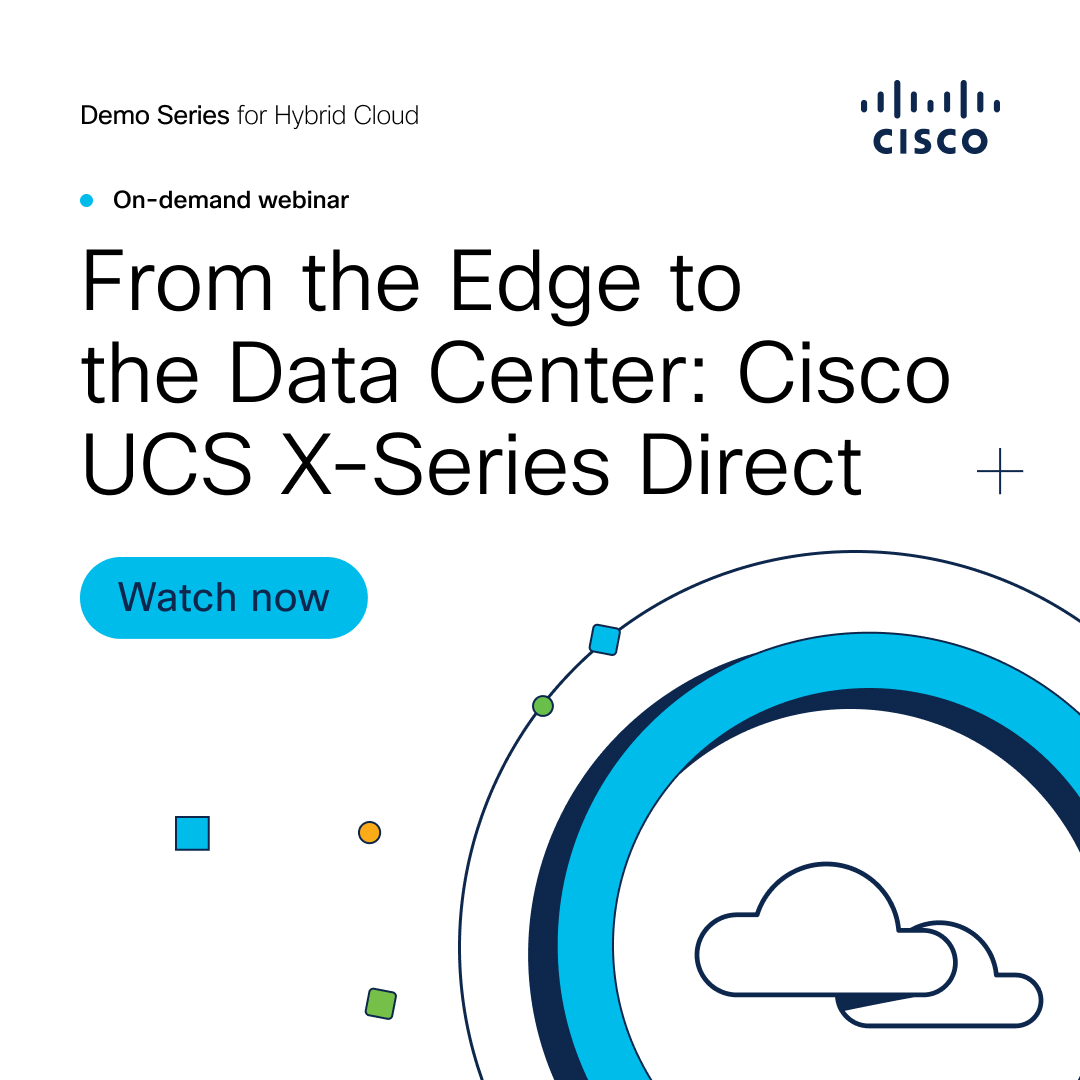 Explore the Cisco UCS X-Series Direct—all the benefits of the UCS X-Series Modular System for customers with smaller server environments. This webinar takes you through use cases, features, and functionality. Watch now 👇🏿 cs.co/6014jJ8Cw