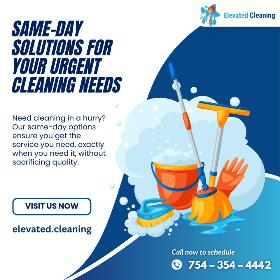 Special occasions demand a special level of cleaning. Elevated Cleaning in Broward County offers event preparation and clean-up services, so you can focus on hosting. #SpecialOccasion #EventPrep #CleanUp #HouseCleaning #BrowardCounty

elevated.cleaning
754-354-4442