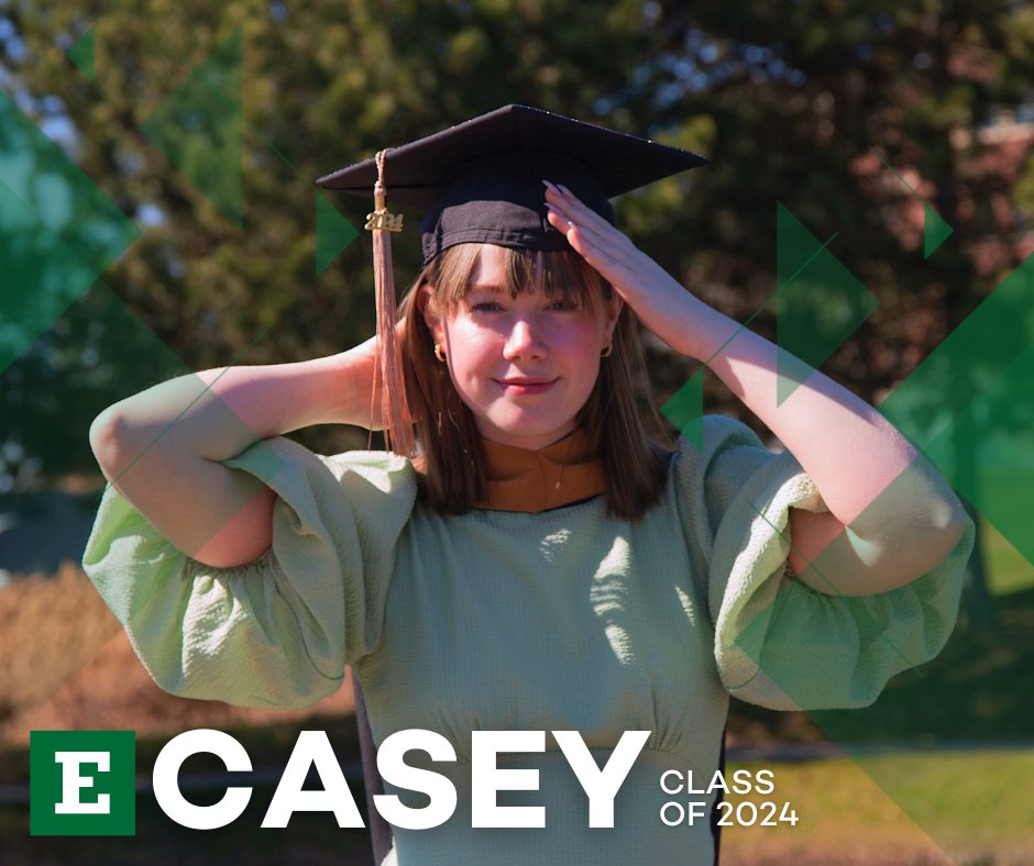 Casey Lamont is an EMU 2024 graduate with a master's of business administration in marketing. To future Eagles, Casey says: 'There’s no telling what amazing opportunities you’ll encounter once you embrace what’s out there!' Congratulations, Casey! #TRUEMU