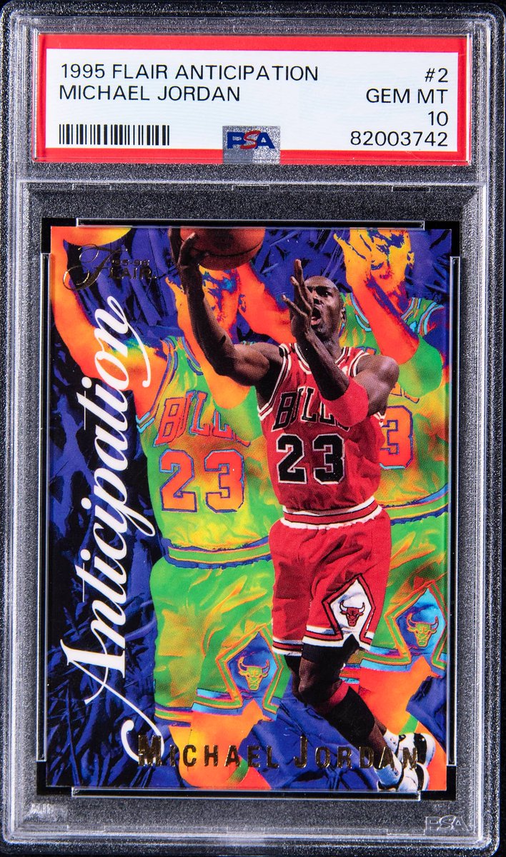 A card with some extra FLAIR 🔥 This 1995-96 Flair Anticipation Michael Jordan - PSA GEM MT 10 is available now in our Weekly Auction at goldin.com! Bid now: bit.ly/3UiQHMW