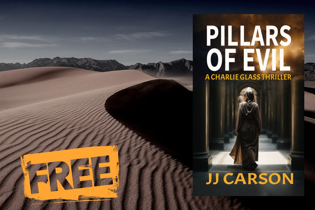 🔎 GET IT FREE! Get ready for an adrenaline fueled adventure! 'Pillars of Evil' by @JJCarsonAuthor is the latest Charlie Glass thriller, and it's sure to keep you on the edge of your seat. 🔥 Grab the FREE Kindle ebook May 1-2! #PillarsOfEvil #FBIAgent #MysteryThrill