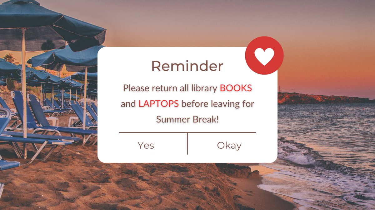 If you haven't yet, please return library books and laptops before leaving for Summer Break or you may get a hold on your account! Laptops CANNOT be renewed at this time. Please return any textbooks to the CAMPUS STORE! #vannlibrary #duedate #librarybooks @USFFW