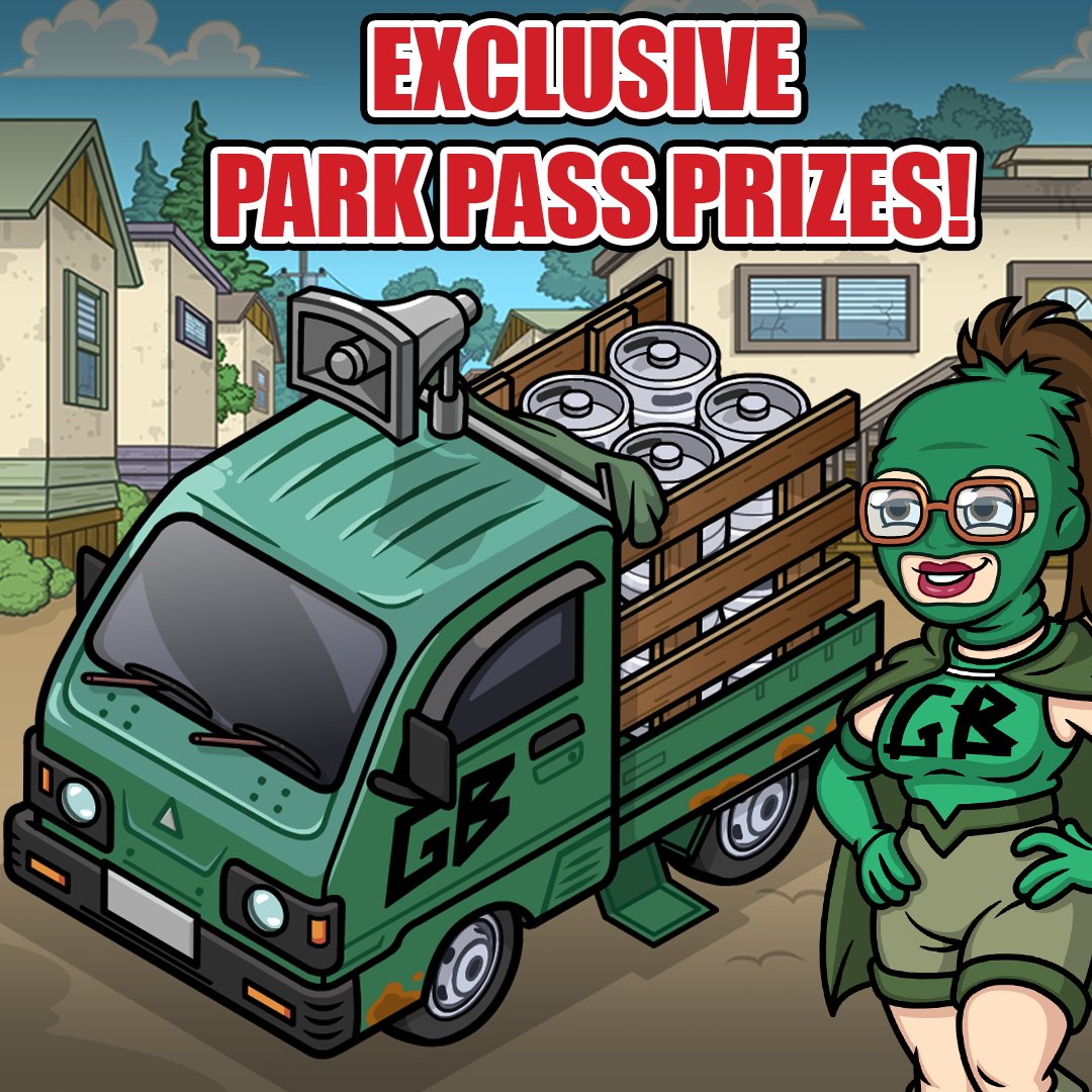 The May Park Pass is LIVE NOW and DRIVING us crazy (in a good way)! 🚚

Don’t miss out on May's EXCLUSIVE prizes: Green Bastard Truck &  Green Bastardess! 🦸‍♀️ Play now!

#trailerparkboys #MobileGame #explore #GooglePlay #AppStore #Android