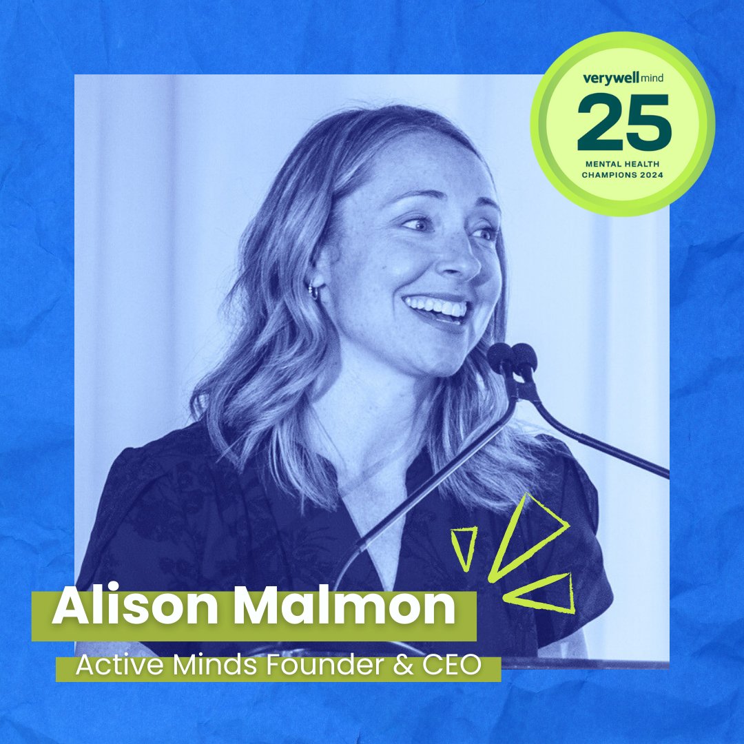 We’re excited to announce that Active Minds Founder, Alison Malmon, is one of this year’s Verywell Mind 25. It’s an honor to be a part of this group of thought leaders, experts, and advocates making a difference in mental health. Thank you @verywellmind