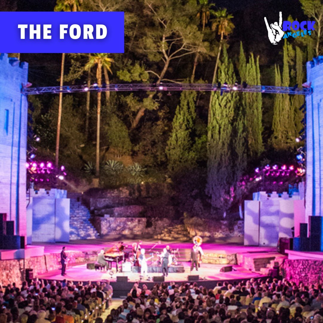 Nestled in the #HollywoodHills, @TheFordLA is an open-air #amphitheater & relatively intimate at just under 1,200 seats. No one is more than 96 feet away from the stage! 
#venue #hollywoodvenue #losangeles #rockangeles #LA #music #livemusic #musichistory #musictour #musicvenue