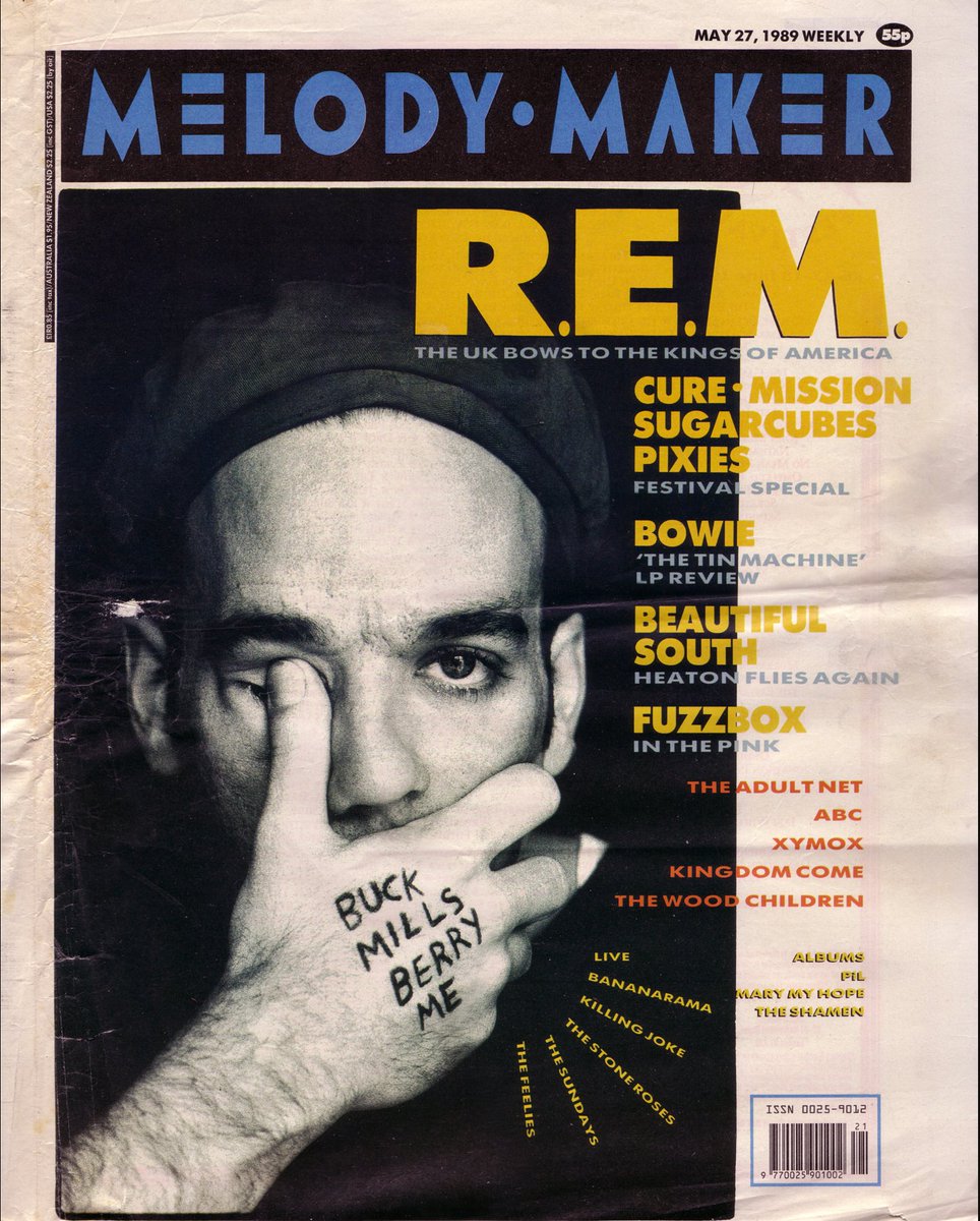 Buck, Mills, Berry, Stipe May 1989, Melody Maker