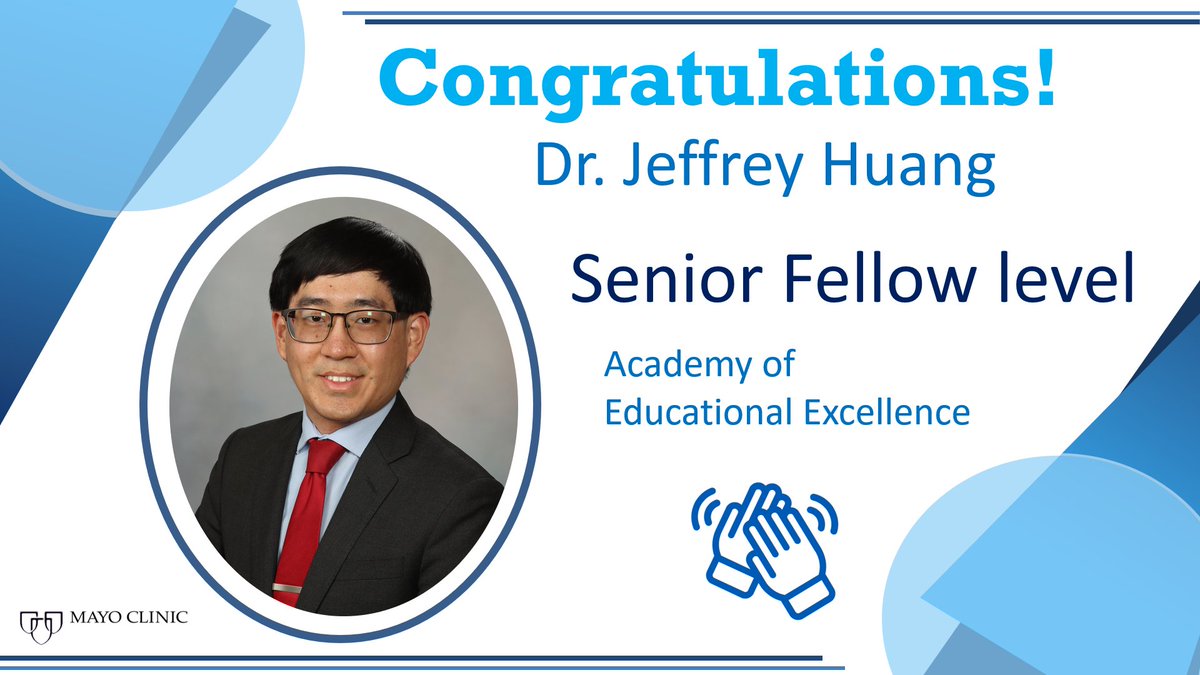Congratulations Dr. Huang! @jeffreyhuangmd