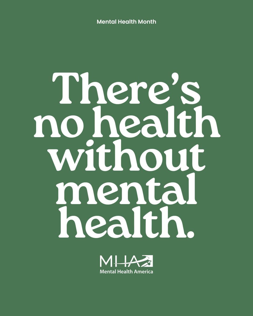 Repeat after me: mental health is just as important as physical health! 🗣️ Happy #MentalHealthMonth 💚