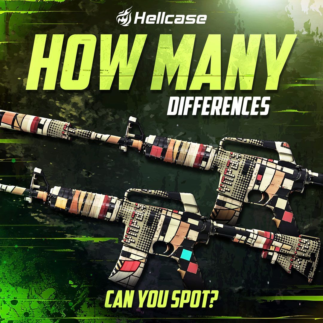 Here are two seemingly identical pictures of the same skin, but they are actually very different :) How many differences do you see? Let us know in the comments! #cs2 #csgo #cs2skins #counterstrike2 #cs2news