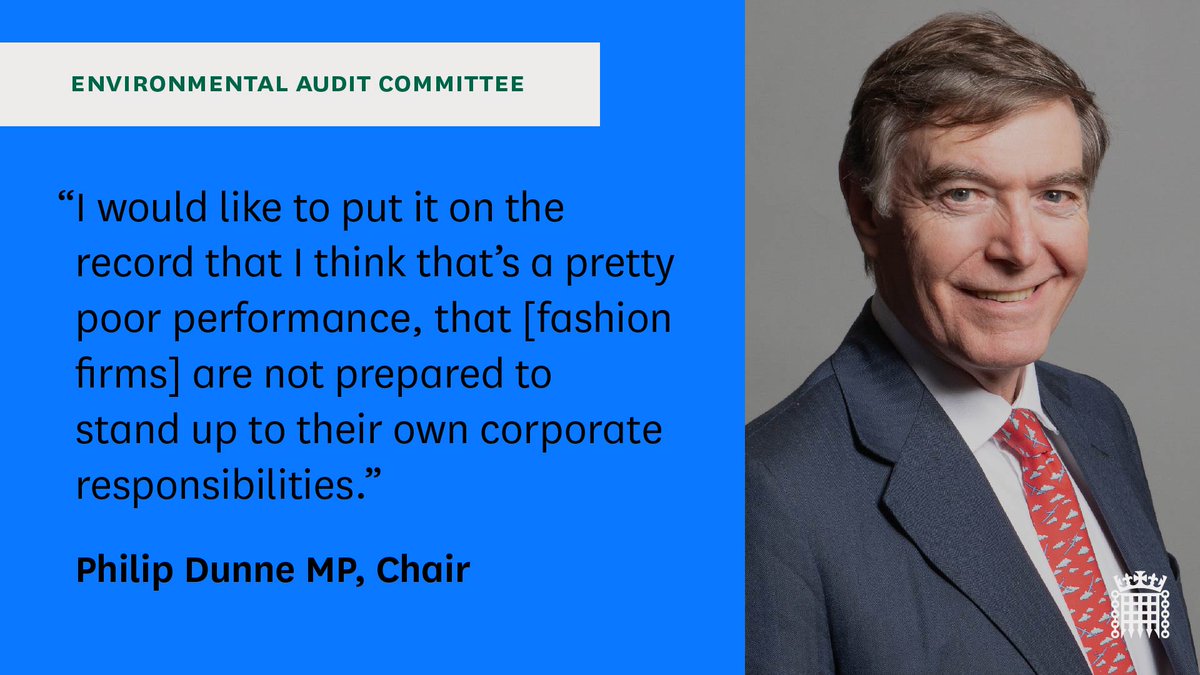 🗣️Chair @Dunn4Ludlow has said he's “disappointed” in the 15 fashion firms who declined invitations to give evidence at our session today. ➡️Read more: committees.parliament.uk/committee/62/e… 📺Watch the session in full: parliamentlive.tv/Event/Index/66…