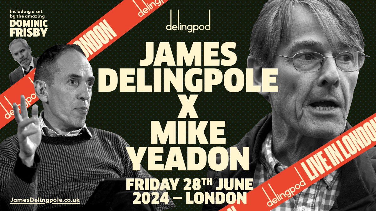 The Delingpod LIVE IN LONDON is back and my special guest is the one and only Dr. Mike Yeadon. My good friend Dominic Frisby will also be performing a set! 

Tickets will go on sale at the following link at 8am on Friday:

eventbrite.co.uk/e/881849604907…