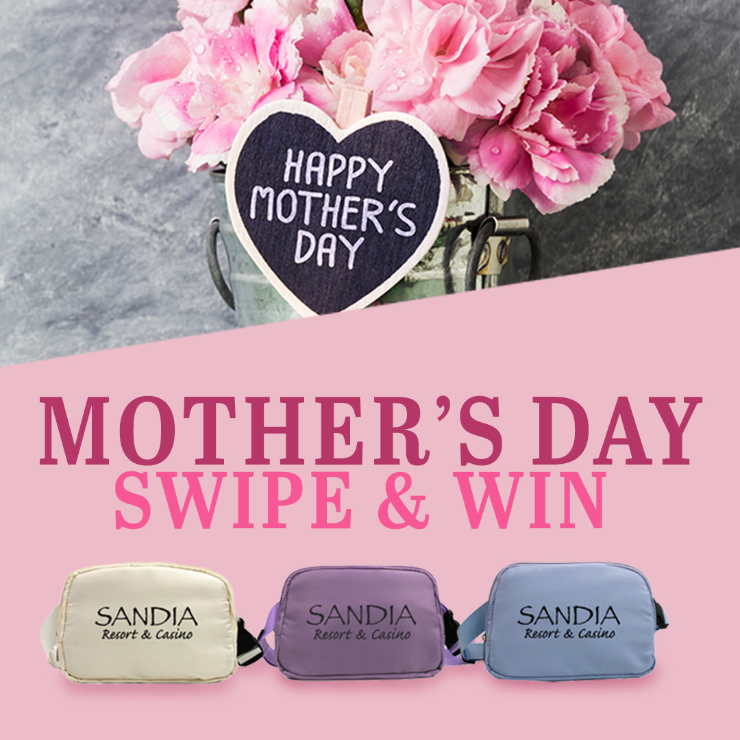 #Win up to $500 #SlotFreePlay on #MothersDay! 💐💰

Swipe your #PeakRewards card at a kiosk on Sun, May 12 & #winaprize! Everyone's a #winner! 🤩

ℹ️ bit.ly/3VtC7SO

#sandia #sandiacasino #casino #resort #freeplay #happymothersday #newmexico #prize #swipeandwin #winbig