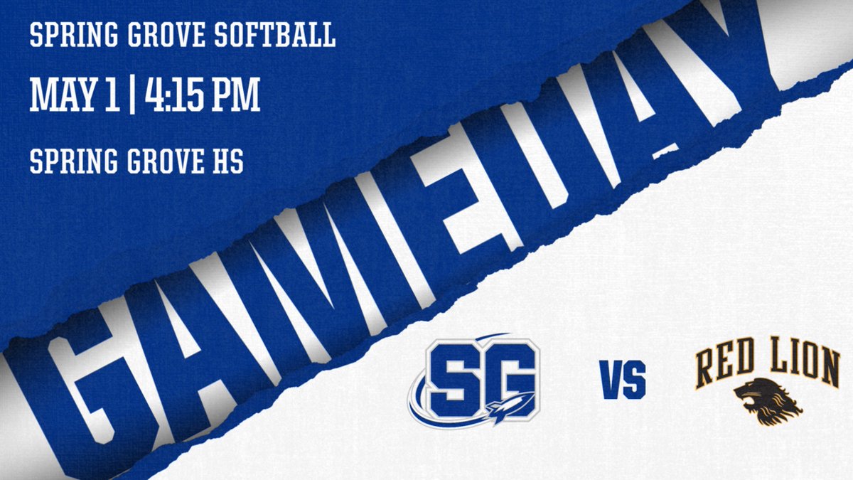 Come out and support the Softball team as they host Red Lion this afternoon on SENIOR NIGHT!!!! Senior Night festivities will occur pre-game. 📍Spring Grove Intermediate Softball Field ⏰4:15 #RocketPride