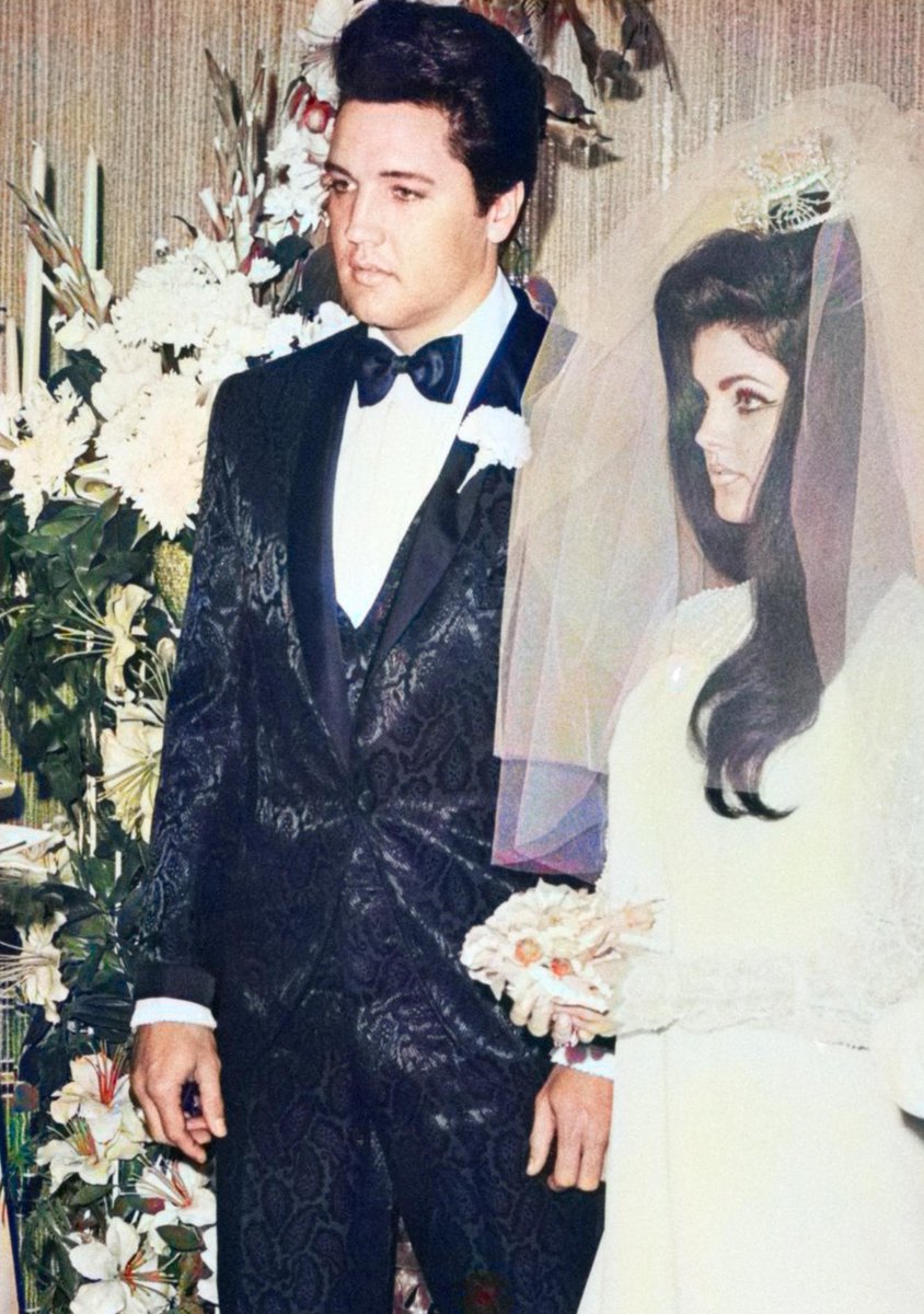 On the morning of May 1, 1967, in an intimate wedding before only 14 guests. The King of RocknRoll Elvis Presley marries  Priscilla Beaulieu in an eight-minute civil ceremony in a private suite at Las Vegas' famed Aladdin Hotel.
#ElvisHistory 
#Elvis #Priscilla