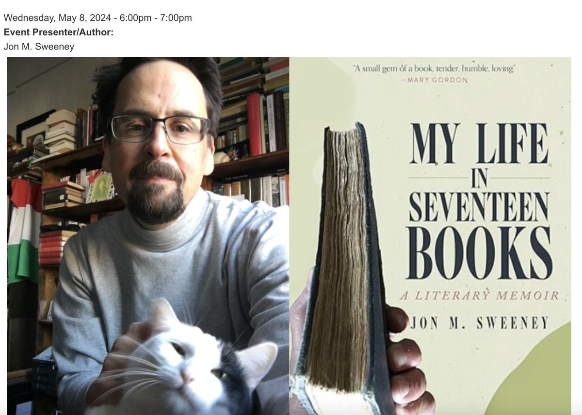 Author @jonmsweeney in conversation with @DaultRadio about 'My Life in Seventeen Books' at @SeminaryCoop #Chicago May 8. semcoop.com/event/jon-m-sw…