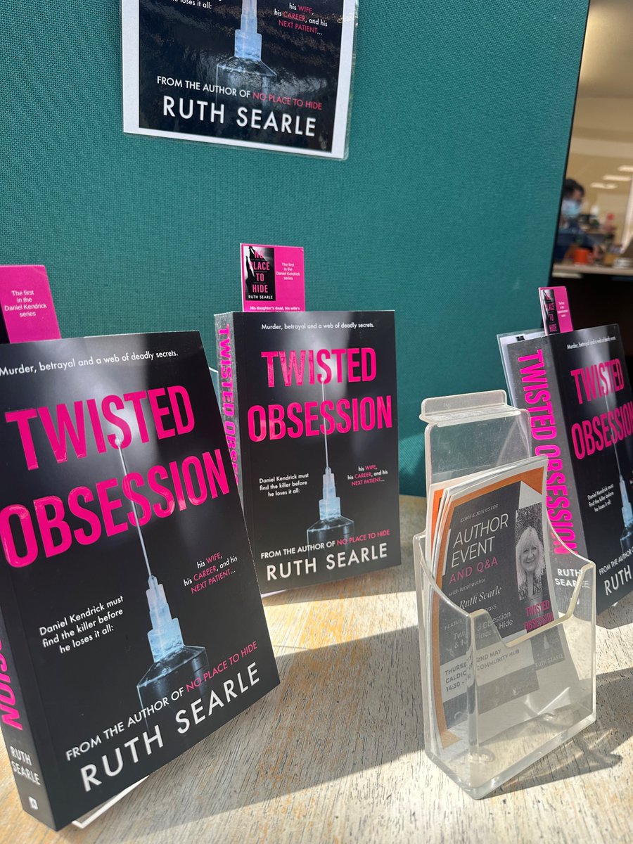 Don't forget to join us in Caldicot Hub tomorrow afternoon at 2:30pm to meet with local author, Ruth Searle! Ruth will talking a little bit about her books, ‘Twisted Obsession’ and ‘No Place to Hide' 📚