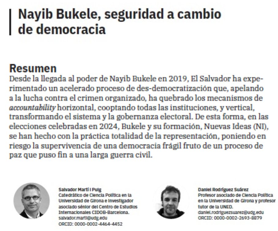 Este paper de @SalvadorMartiP y Daniel Suárez nos ayuda a entender la reciente elección en El Salvador y los riesgos para la democracia que enfrenta el país. Descarga libre: maspoderlocal.com/index.php/mpl/…