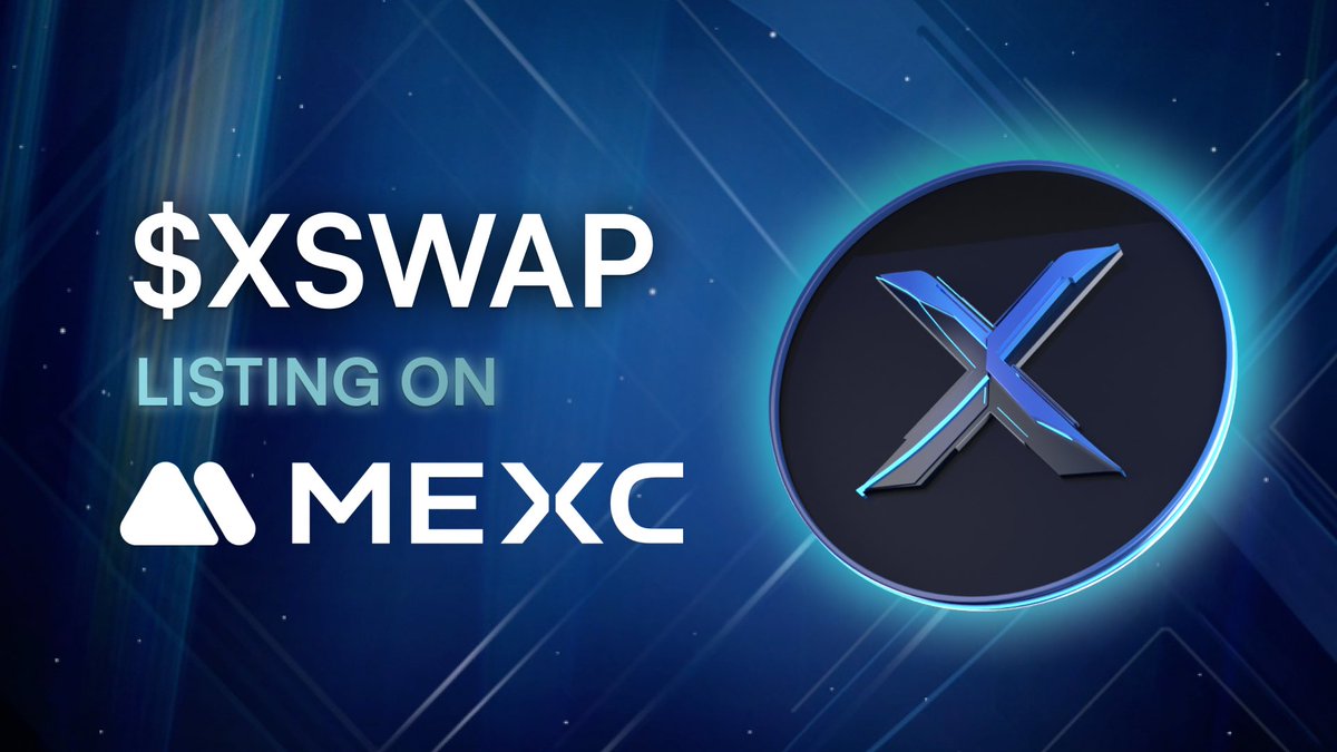 CEX Listing Announcement #2 📢 XSwap is going to @MEXC_Official! MEXC is one of the leading exchanges in the space, known for its great accessibility and user experience. This listing will take us one step closer to the Cross-Chain revolution.