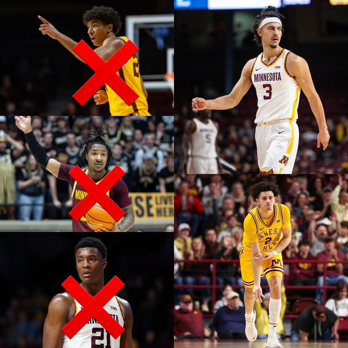 There are currently only two players left of the #Gophers starting five in their season finale against Indiana State. 

gopherhole.com/boards/threads…