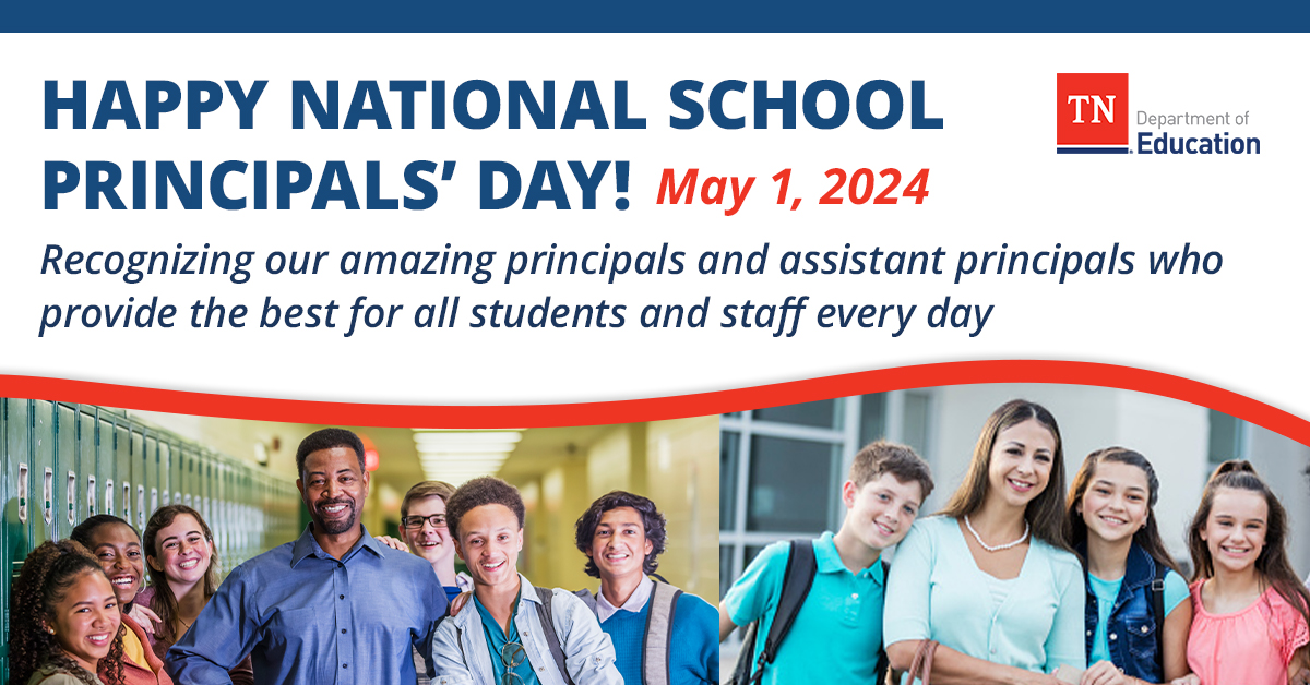 Happy National School Principals' Day! Help us celebrate the principals and assistant principals across Tennessee for going above and beyond for their students every day.