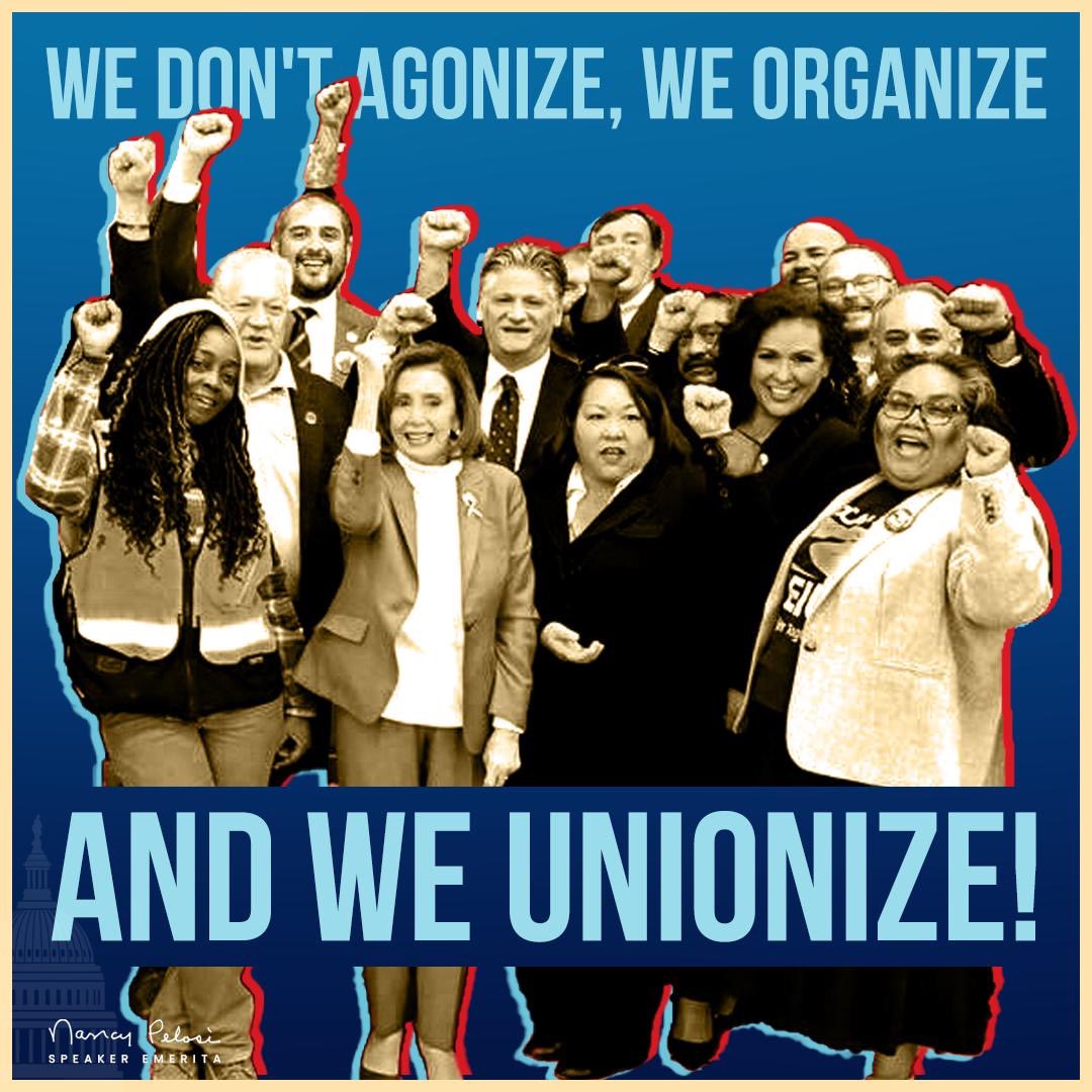 .@JoeBiden and Democrats delivered millions of union jobs, saved pensions and raised wages. On #MayDay we recommit to advancing labor, migrant and climate justice for workers across the country — from janitors and hotel staff in San Francisco to UAW workers in Chattanooga. -NP