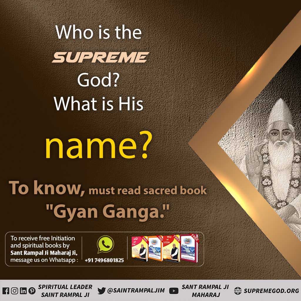 Who is the 
 SUPREME God?
   What is His name?
#bookphotography #booklove #viralpost #bookblogger #bookreview #bookquotes
#GyanGanga #hindibooks
#SaintRampalJiQuotes #SantRampalJiQuotes 
#SantRampalJiMaharaj #SaintRampalJi
💁🏻📖To know more, read sacred Book