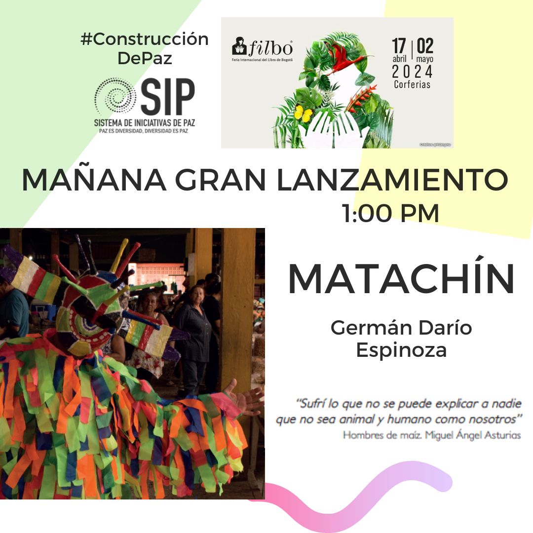 Matachín es una producción dramatúrgica de Germán Espinosa, director de la Corporación Artística y Cultural El Portón. 
Este personaje es popular en región del Alto Magdalena, #Tolima #Colombia, 
Mañana, lanzamiento en #FILBo2024  #Corferias
#ConstrucciónDePaz #CulturaDePaz #arte