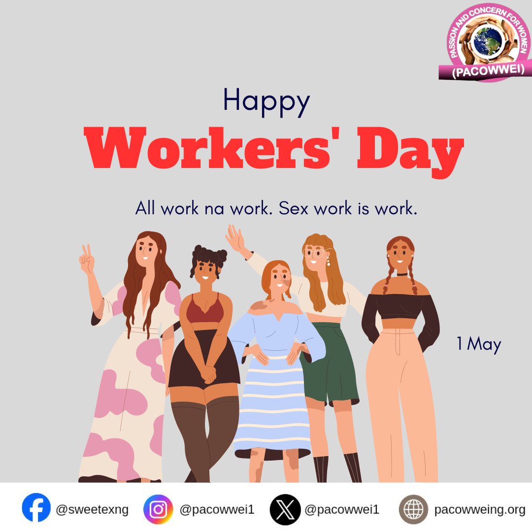 Happy workers to us all.

Sex work is REAL WORK.

#pacowwei
#sexworkers
#sexwork
#happynewmonth