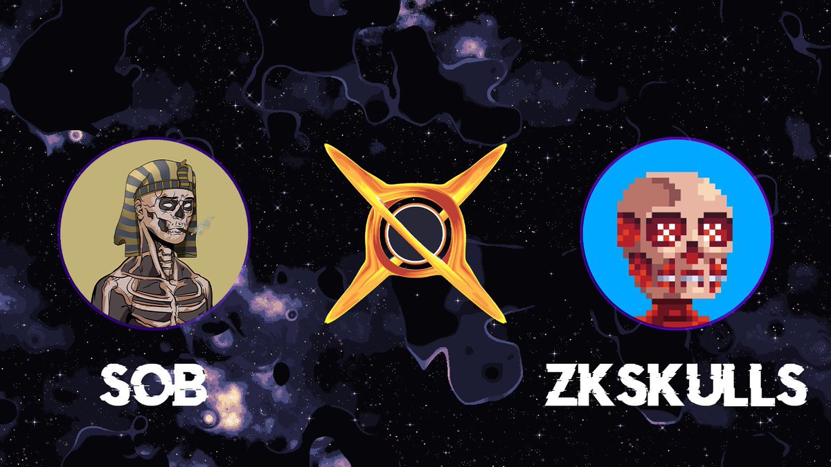 Dear partner @zk_skulls is about to launch their very own $ZAS token. They are offering $200 worth of $ZAS tokens in total to SoB community. $20 worth of token to 10 winners (will be airdropped) To Enter: 🍀 Follow us & @zk_skulls 🍀 RT - LIKE - TAG 2 ZK FRENS ⏳48 HRS