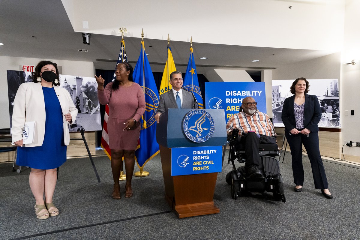 Today, @HHSOCR announced a final rule to bolster protections for people with disabilities under Section 504 of the Rehabilitation Act – from requiring height-adjustable exam tables and wheelchair accessible weight scales to enforcing standards for kiosks & mobile health systems.