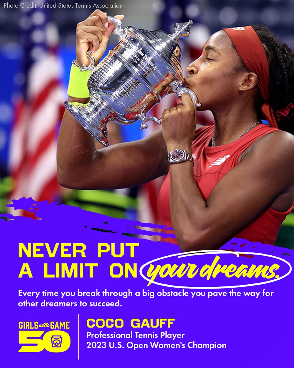 Be relentless! We won't stop until we’ve achieved our goals. 

@USTA | #GWG50