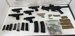 #ICYMI: Last Wednesday, CBP officers in Texas seized seven weapons, 104 rounds of ammunition, and nine magazines. The case was turned over to @HSI_HQ special agents for further investigation. Learn more: go.dhs.gov/JFj