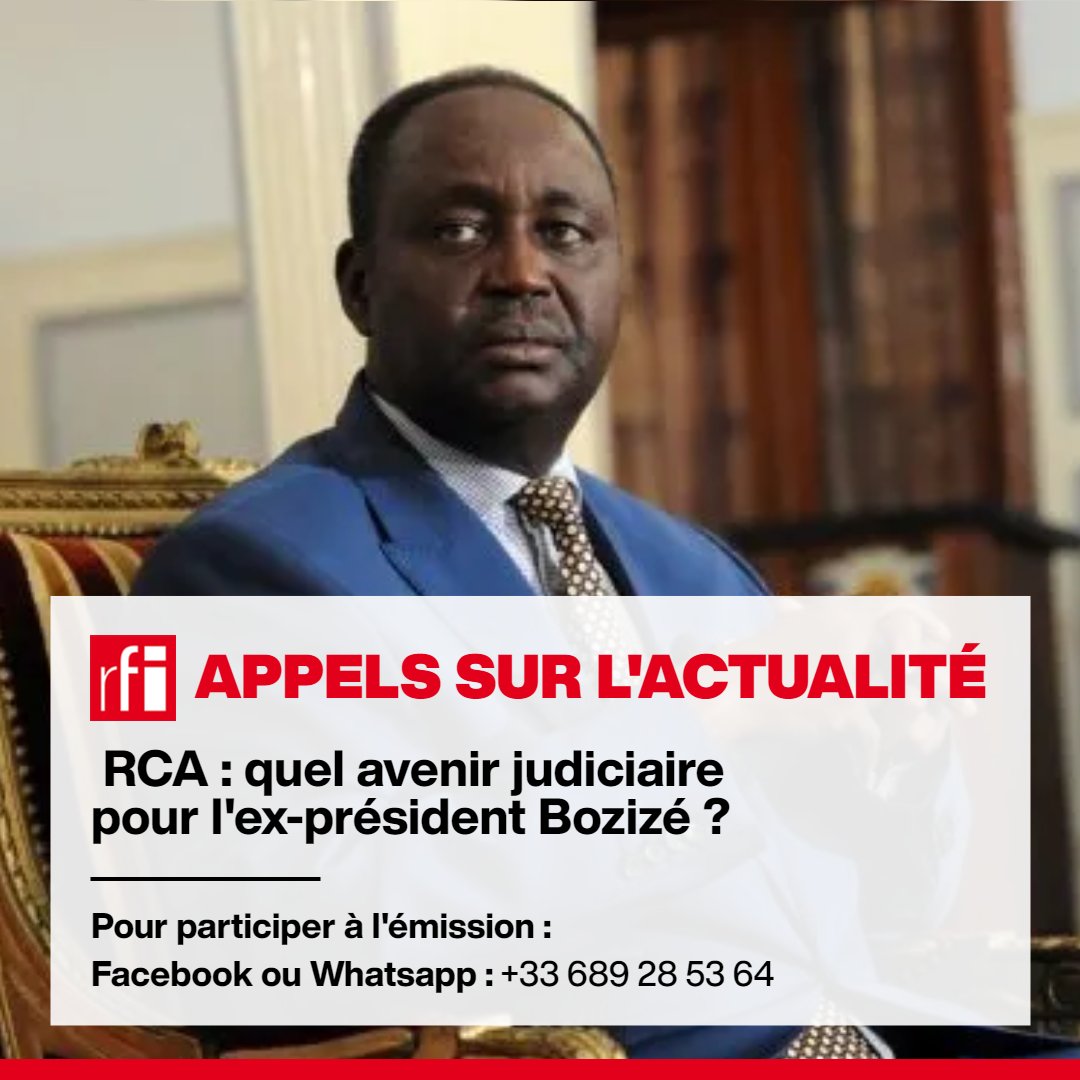 8H40TU En #RCA, la Cour pénale spéciale a émis un mandat d'arrêt international contre F. Bozizé. L'ancien pdt devra répondre de possibles crimes de guerre et crimes contre l'humanité commis par la Garde présidentielle entre 2009 et 2013. Que pensez-vous de cette procédure ?