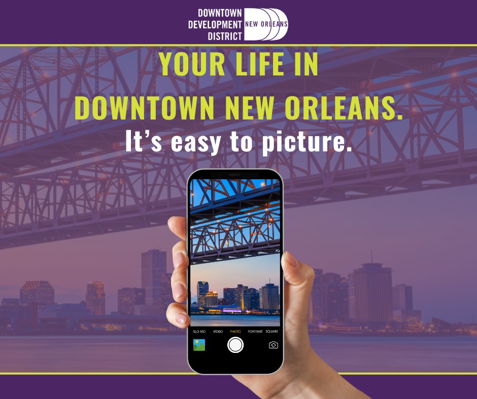 Our partners at Downtown Development District are continously working to drive the development of Downtown New Orleans. Show some love by posting your photos and tagging #DowntownNOLA! Check them out at downtownnola.com