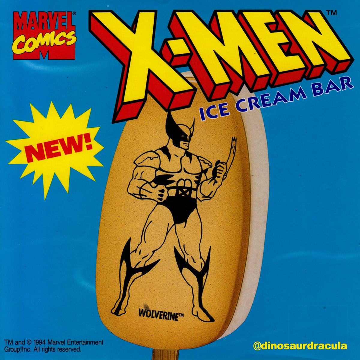 Look familiar? Yeah, these X-Men Ice Cream Bars from 1994 were very obviously patterned after the old WWF Ice Cream Bars. Why mess with success?