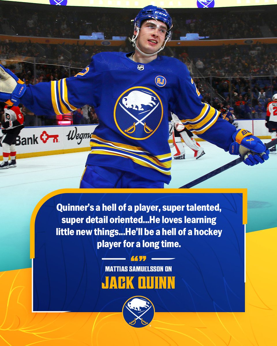 Jack Quinn may have been limited by injuries this past season, but he made his presence known with 19 points in 27 games. Taking a look back and at what's to come for Quinner: bufsabres.co/3UDD1gG