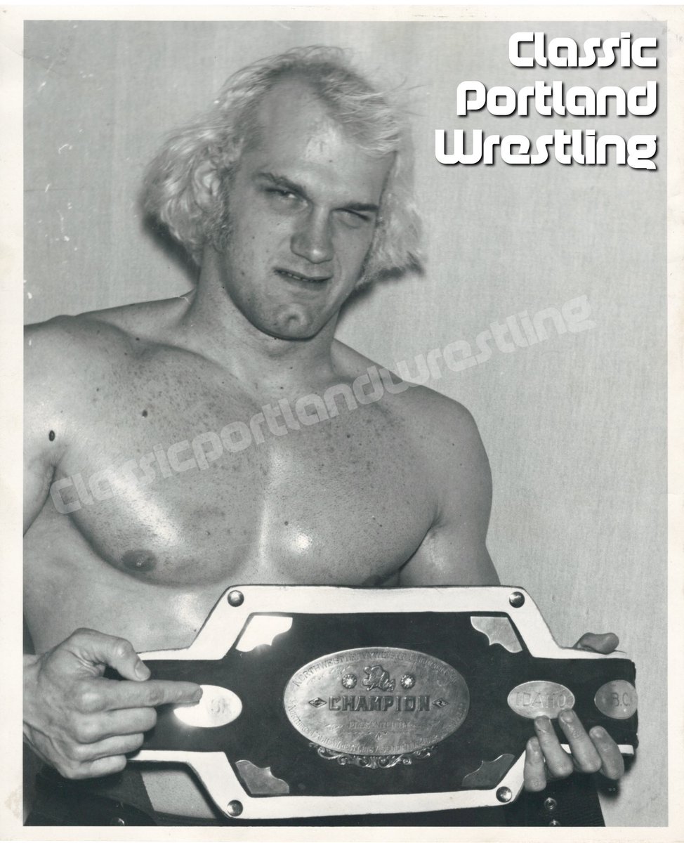 Here’s a seldom seen photo of Jesse Ventura with the PNW Heavyweight belt. This is the very same title belt that Buddy Rose would later throw off the Fremont bridge in Portland as part of an angle. #portlandwrestling #nwa #nwawrestling #jesseventura #jessethebodyventura