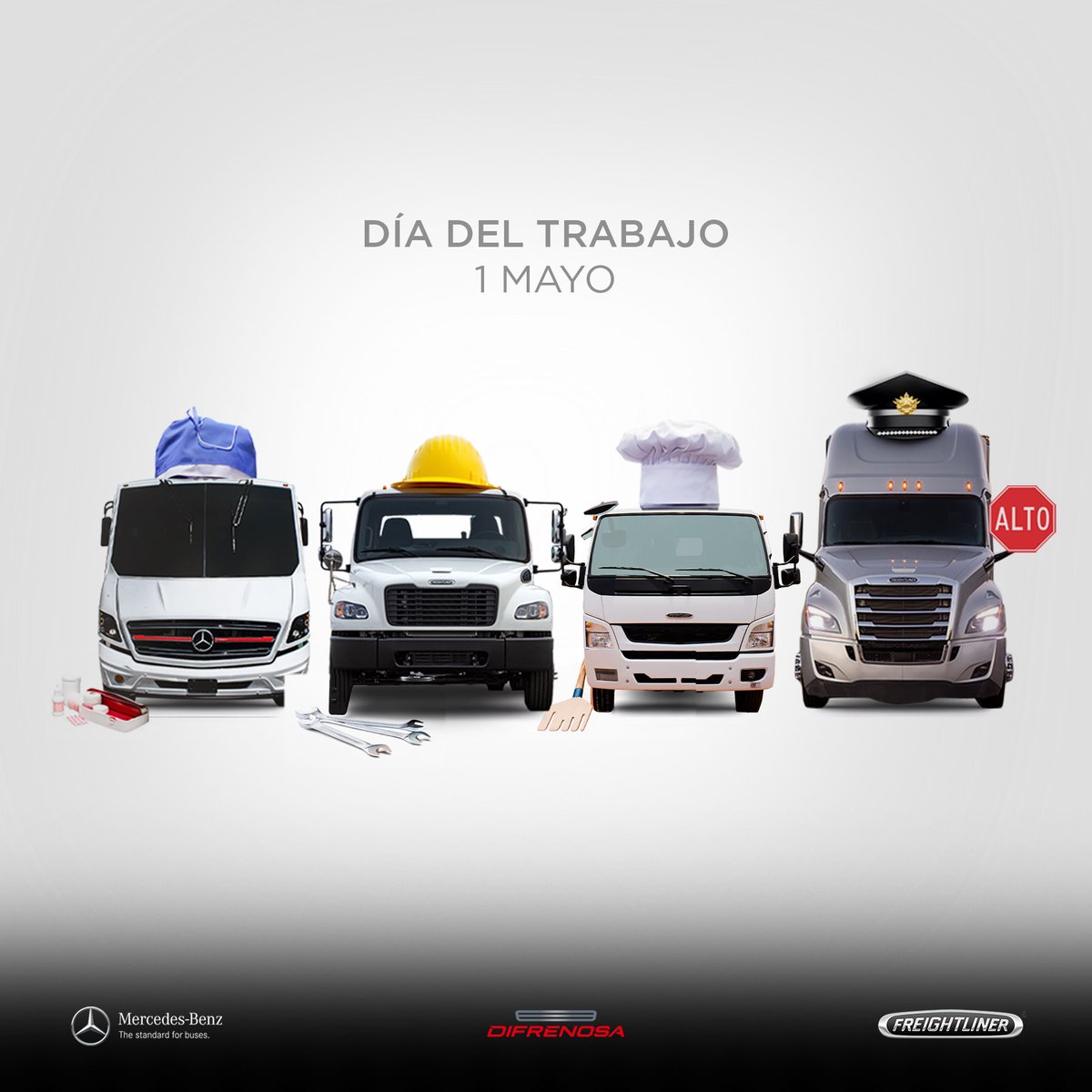 ¡Celebremos juntos el Día del Trabajo! Estamos orgullosos de ser parte de la jornada laboral de muchos. ¡Feliz Día del Trabajo! 🚛💼 

#DíaDelTrabajo #Difrenosa #Freightliner #MBenzBuses #LabourDay